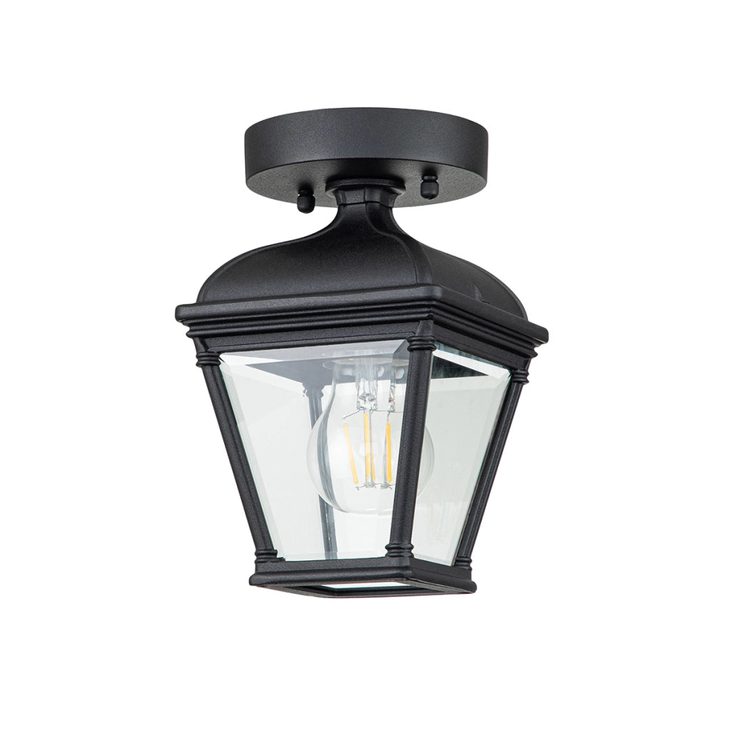 Plafoniera esterna classica Bayview Elstead E27 60W nera