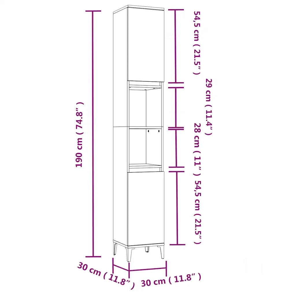 Set Mobili da Bagno | Armadio da bagno 3 pz Bianco in Legno Multistrato