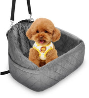Sedile per Cani Acqua-Resistente - Sedile per Cani Stabile - Cinture di Fissaggio - Adatto per Cani Piccoli/Medi - Sedile con Sella - Sicuro e Resistente ai Colpi
