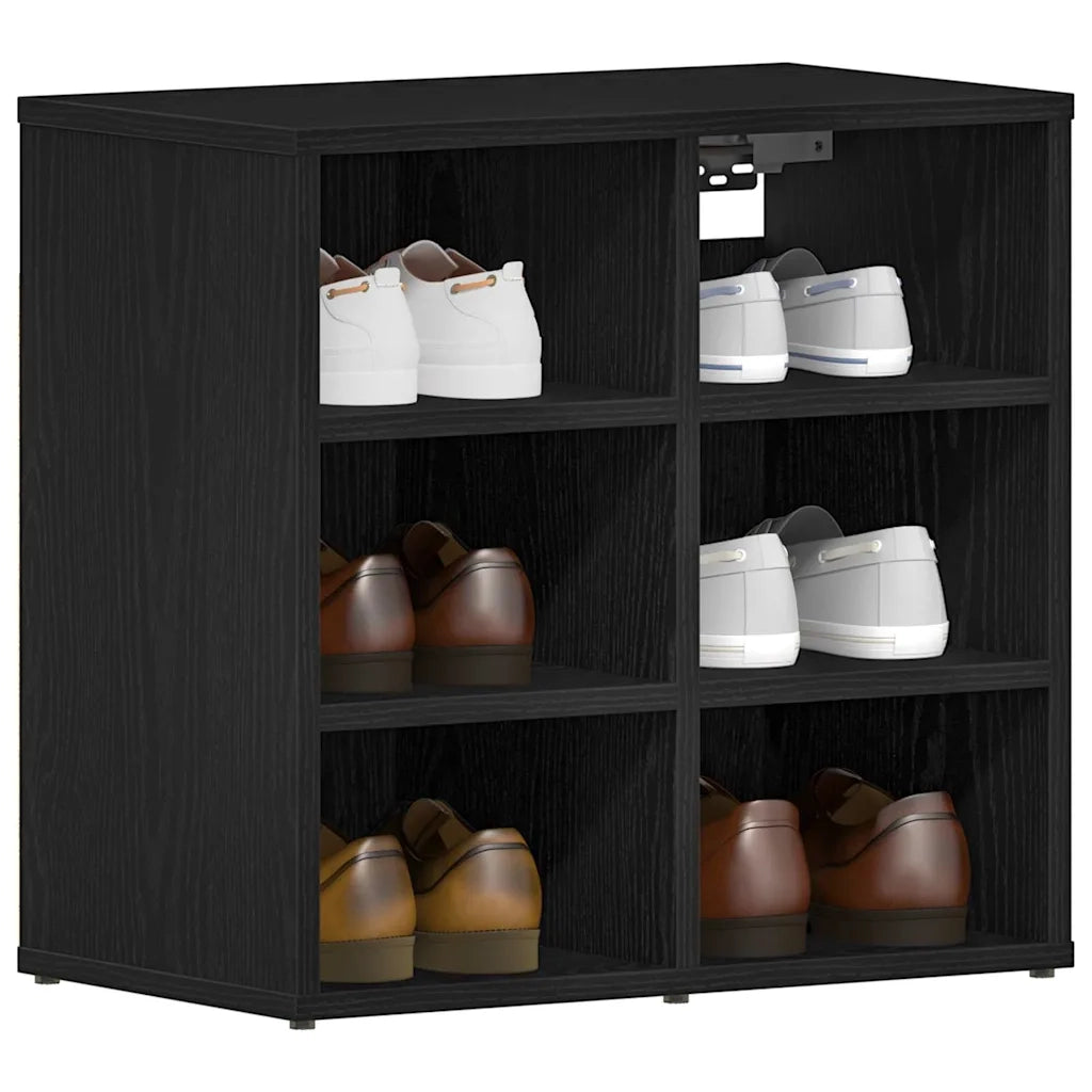 Mobile per scarpe 2 pcs Rovere Nero 52 x 30 x 50,5 cm 862790