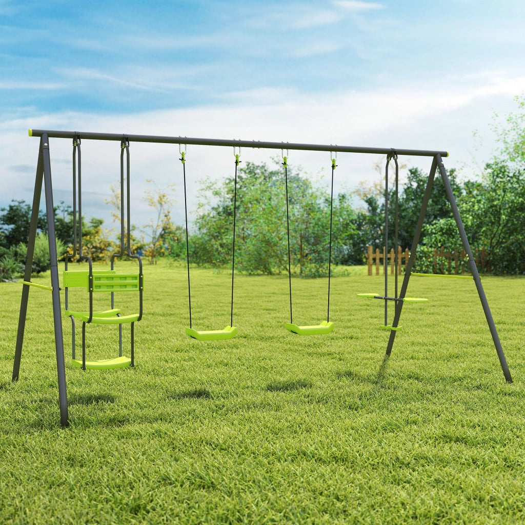Altalena per Bambini ¨C Minimal ¨C Verde 355x184x186 cm