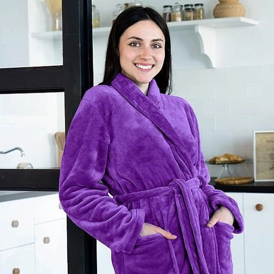 Bathrobe in Coton - Zona Sdraiata Sottile e soffice - Taglie S - M - XL