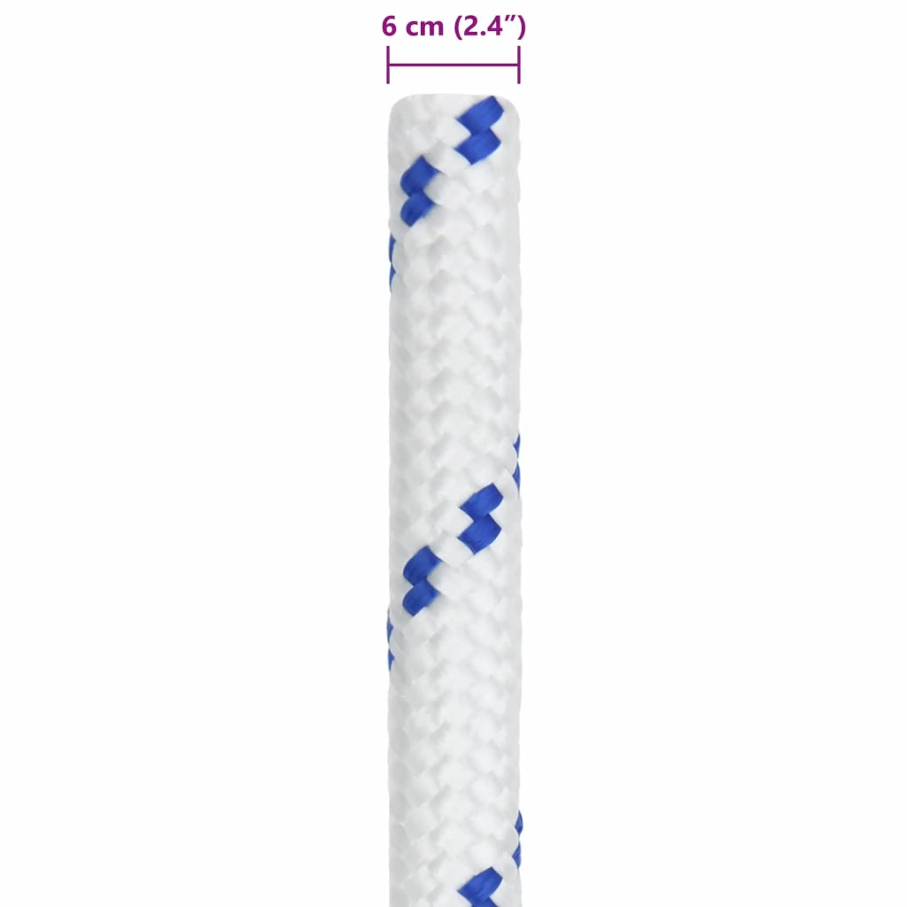 Corda da Barca 6 mm 5 m Bianco e Blu 42029555