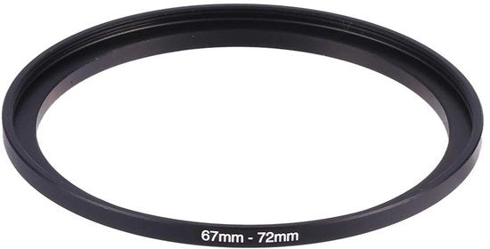 Adattatore di filtro da 67 mm a 72 mm - Anello di adattamento in metallo - Nero - Duraturo e Leggero
