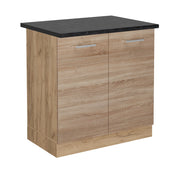 Mobile lavello cucina R-Line Sonoma/Rovere dorato 80 cm, PL Antracite Vicco