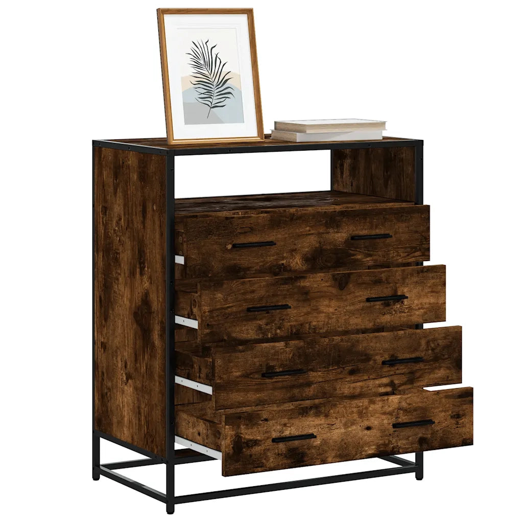 Cassettiera Rovere Fumo 70x41x83,5 cm in Legno Multistrato CFW7111811
