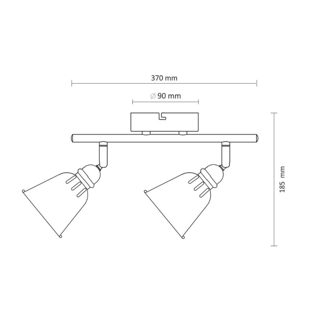 Applique parete/soffitto orientabile 2 luci menta E14 Fiona Polux