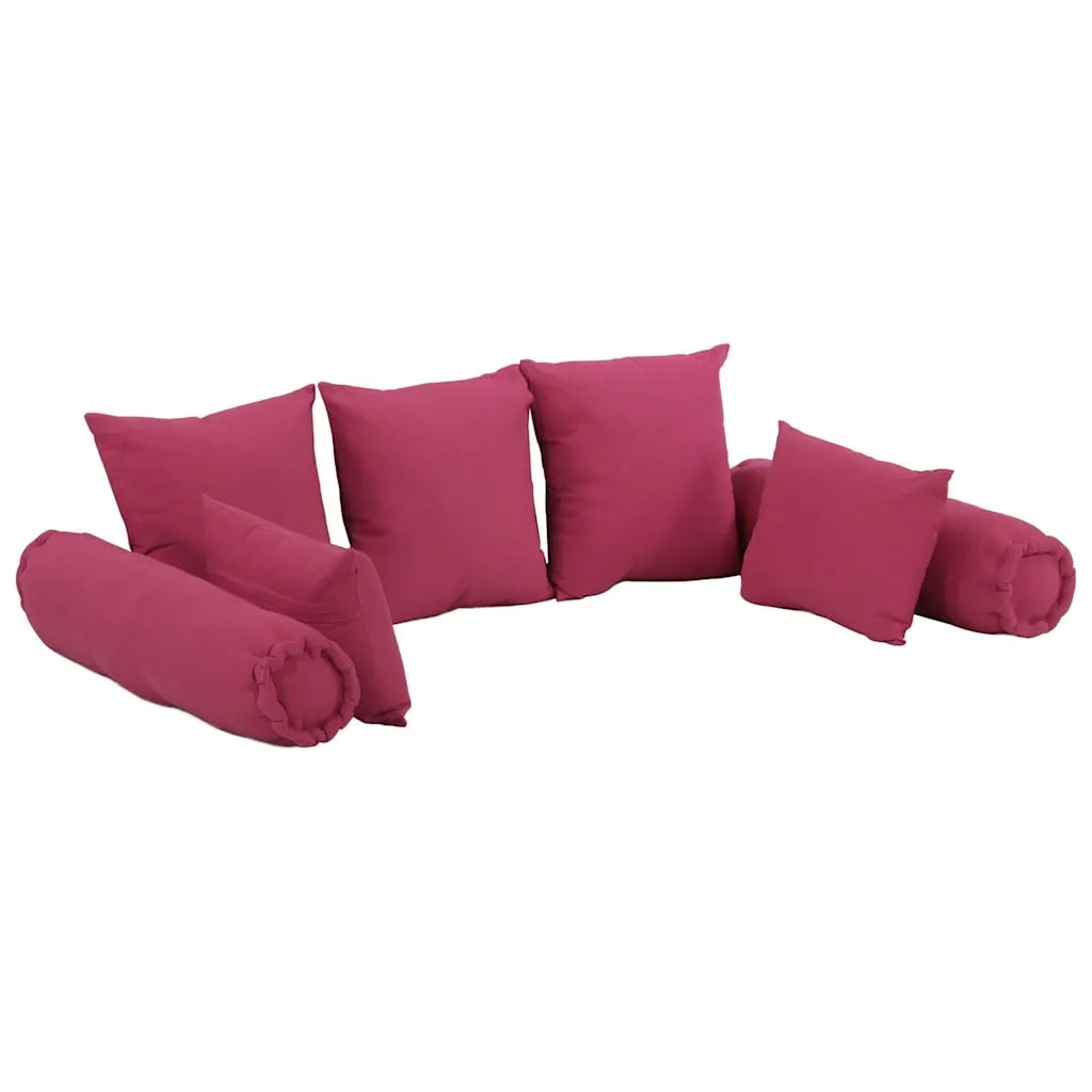 Set di Cuscini 7 pz | Cuscini per sedie in Tessuto Rosa