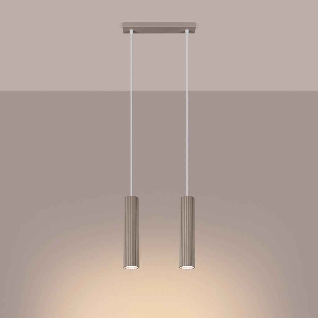 Lampada a sospensione KARBON 2 taupe