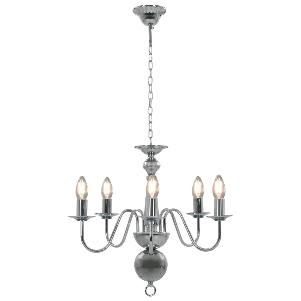 Lampadario Argento 5 Lampadine Attacco E14 281616