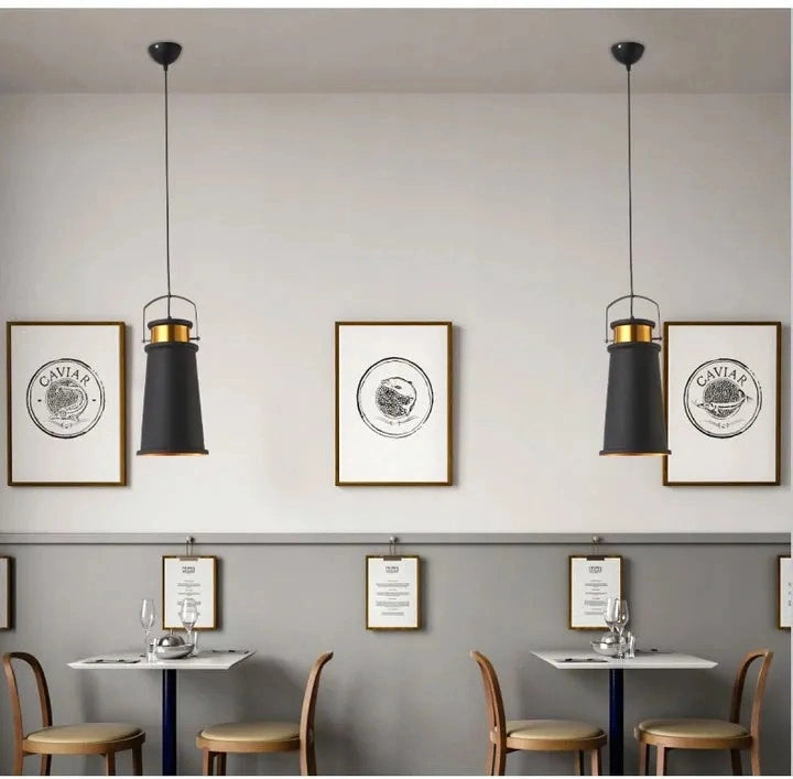 Lampada Da Soffitto Asti C Nero/oro