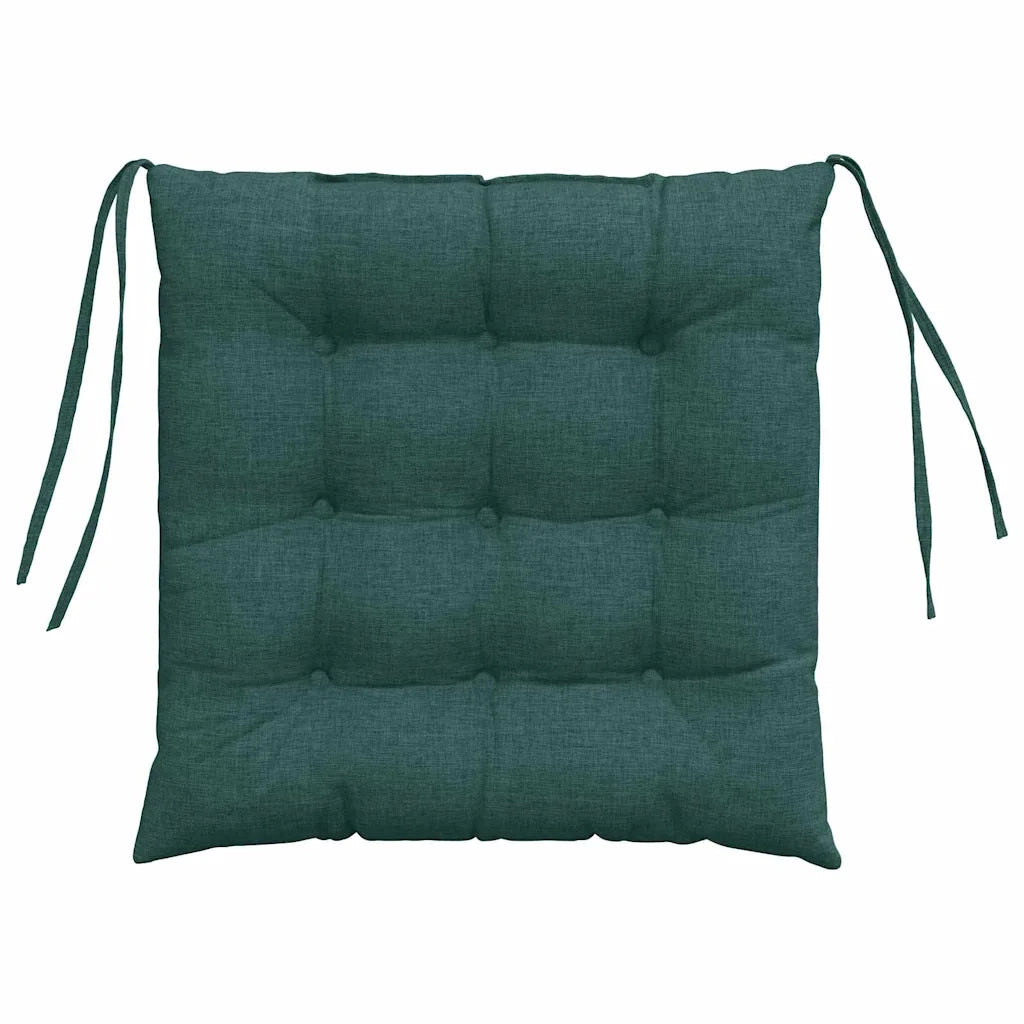 Cuscini per Seduta 4 pcs Verde Scuro 40 x 40 x 6 cm Tessuto 42015151