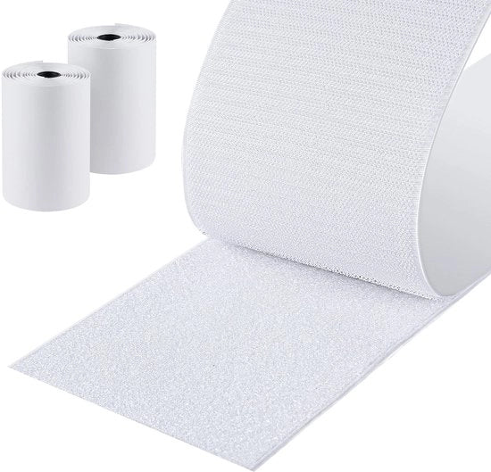 Banda adesiva industriale, adesiva, extra resistente, chiusura adesiva, adesiva, 10 cm di larghezza, 1,5 metri di lunghezza, bianca