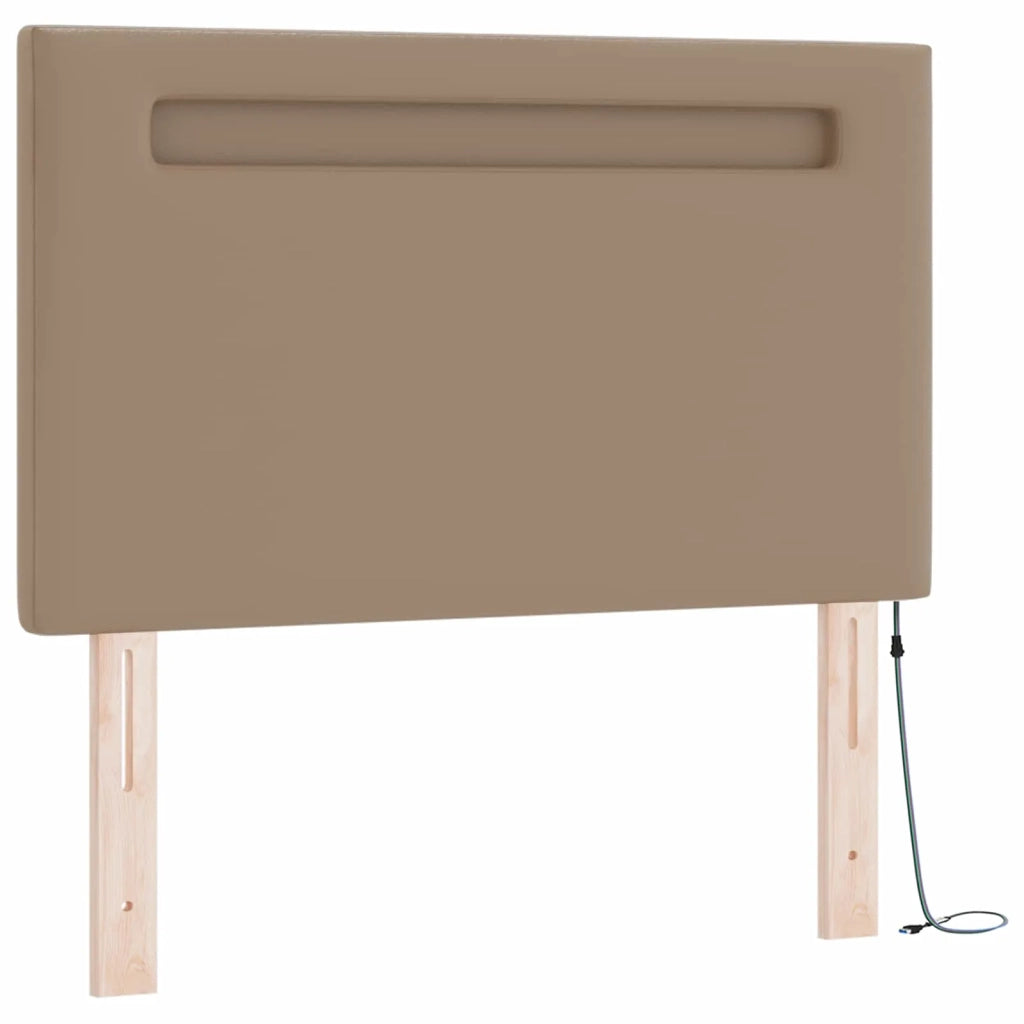 Letto a molle Cappuccino 90 x 200 cm Pelle sintetica 3339035