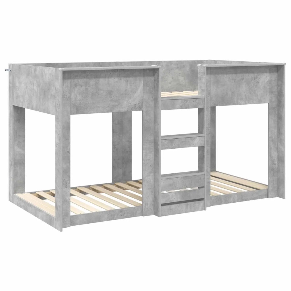 Letto a Castello per Bambini Grigio cemento 75 x 190 cm