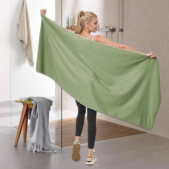 Asciugamano per campeggio – Tela microfibra veloce asciugatura con nodo magnetico, degenere sportivo multifunzionale, materiale colore resistente – per attività all'aperto, 76x152 cm