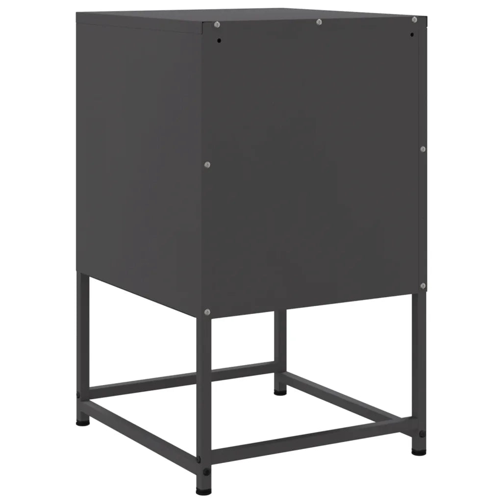 Comodino Nero 36x39x60,5 cm in Acciaio 846458