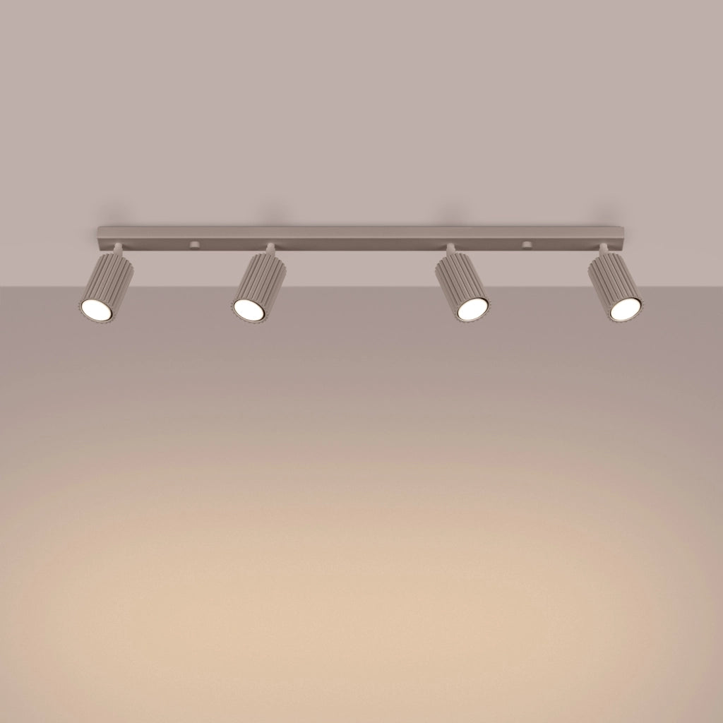 Lampada da soffitto KARBON 4L taupe