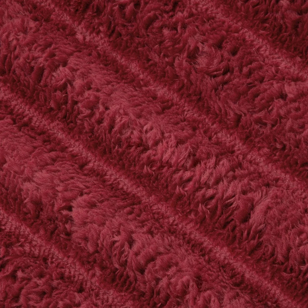 Coperta Rosso Bordeaux 150 x 130 cm Panno 42016849
