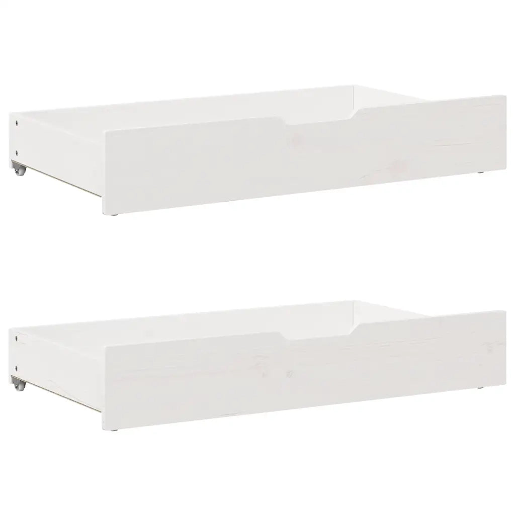 Letto singolo | Letto per adulti | Giroletto senza Materasso Bianco 75x190 Legno Massello di Pino