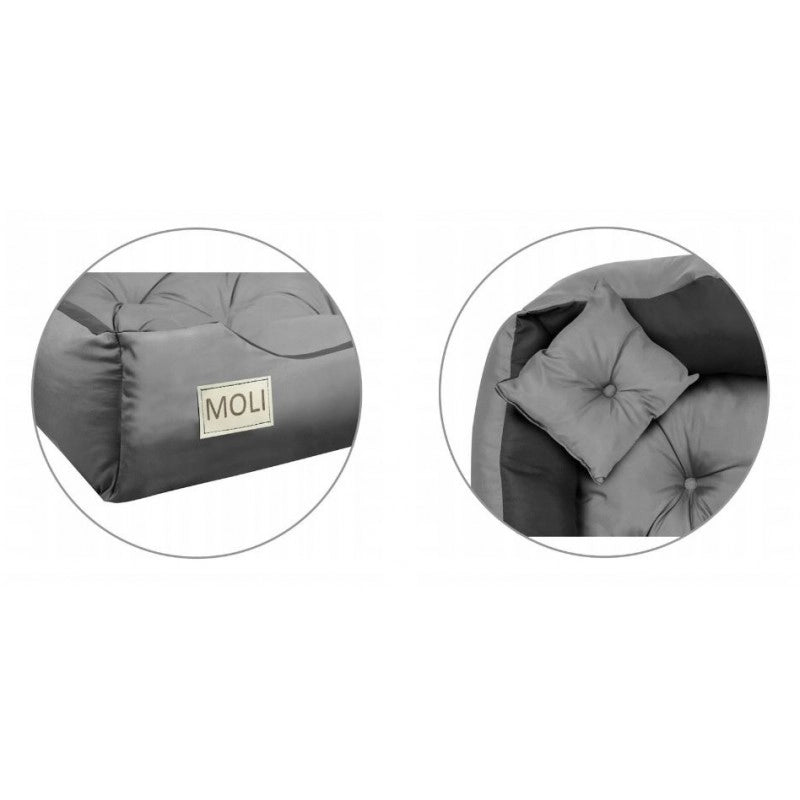 AIO FACTORY Cuccia per cani 55x45 cm personalizzata in microfibra impermeabile grigia
