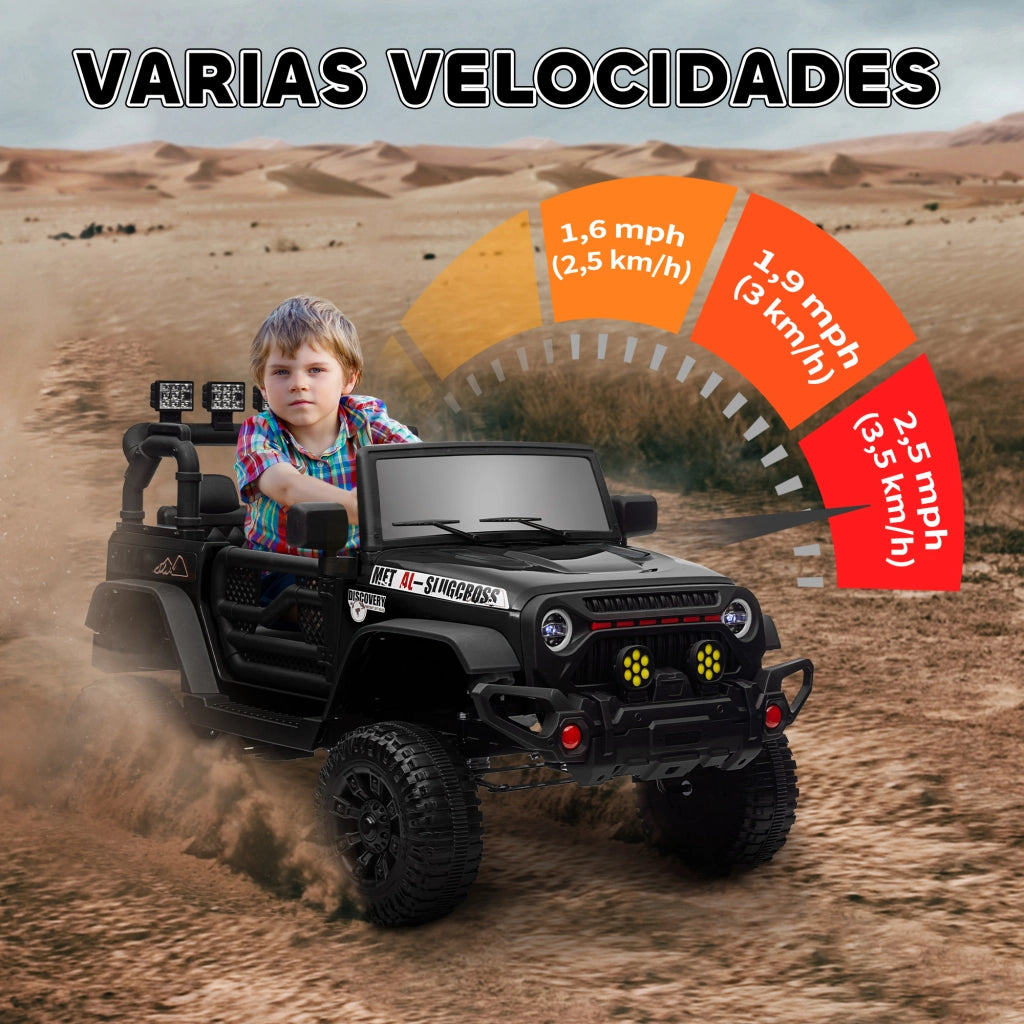Auto Elettrica per Bambini con Telecomando ¨C Zephmum ¨C Nero