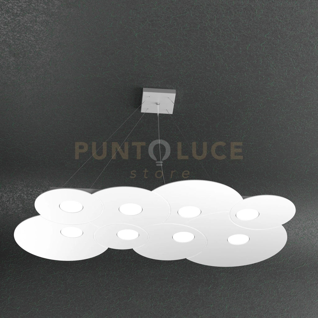 CLOUD SOSPENSIONE 8+3 LUCI BIEMISSIONE BIANCO 1128-S8 R+3-BI