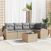 Set di divani con cuscino 6 pcs Beige Poliestere 3346050
