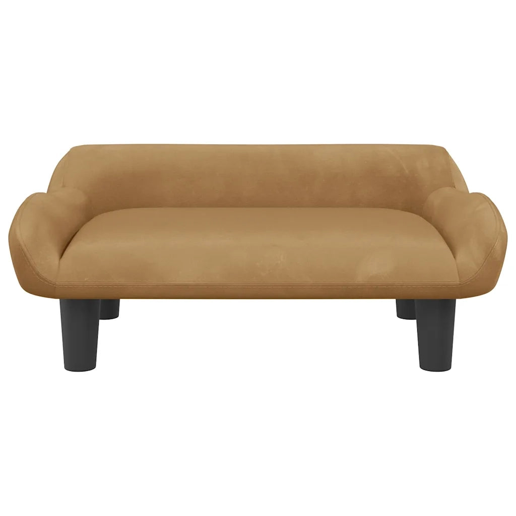 Divano per Bambini-Sofa-Divanetto Marrone 70x40x24 cm in Velluto