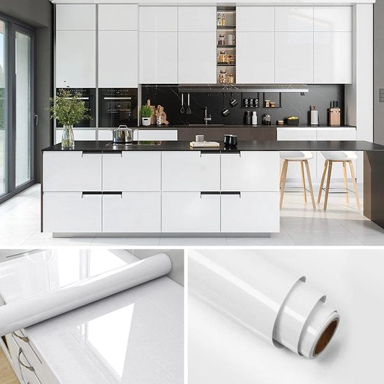 Tegelsticker decorativo in PVC, 500x60cm, con adesivo self-levigante per parete, bagno, cucina, mobile, tavolo (Modello 10)