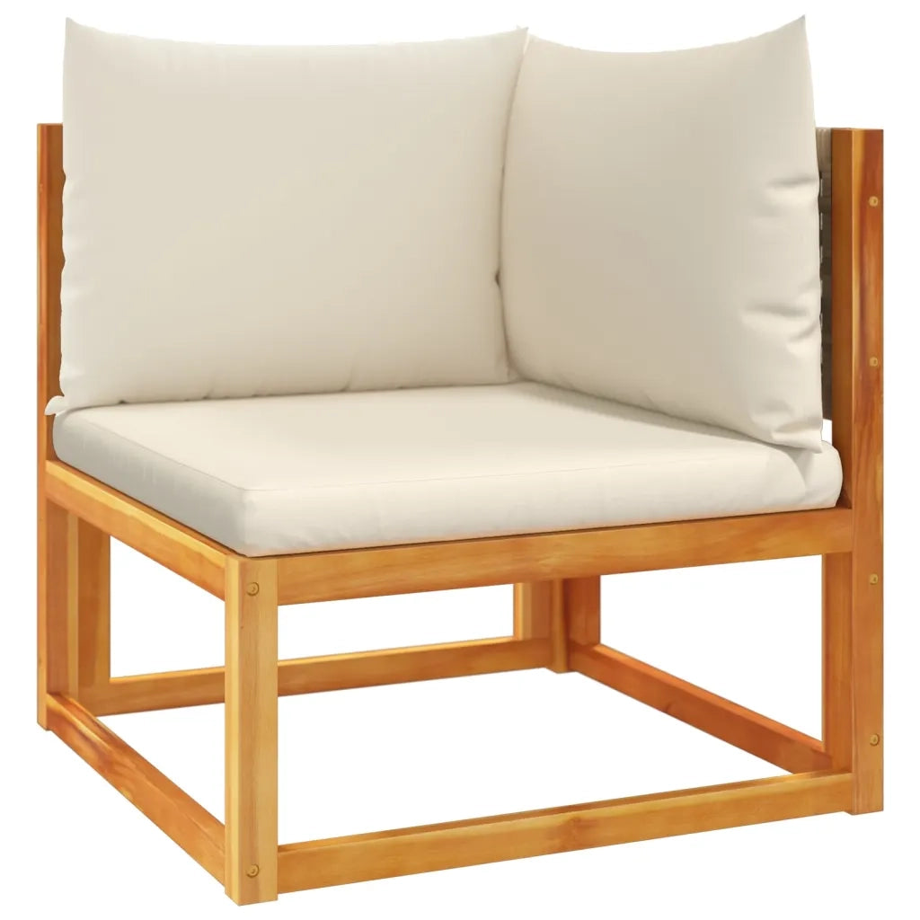 Divani da Giardino Angolari con Cuscini 2 pz in Legno di Acacia e Rattan 3278922