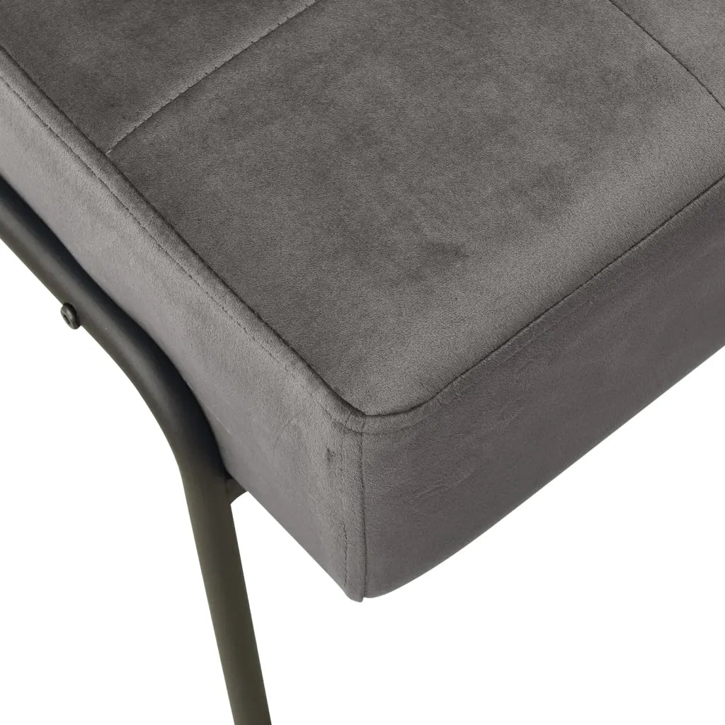 Poltrona Relax 65x79x87 cm Grigio Scuro in Velluto 325771