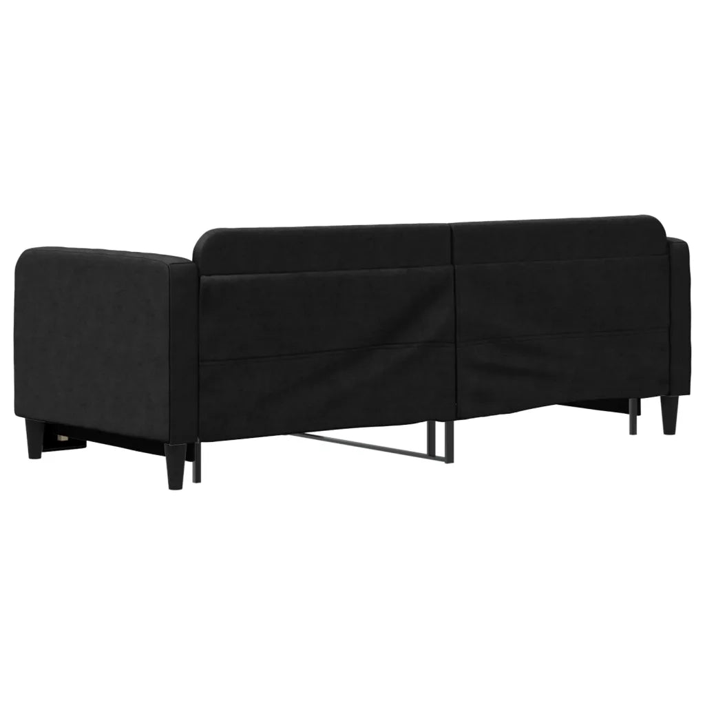 Divano letto | Sof¨¤ letto | Letto singolo Estraibile Nero 80x200 Tessuto