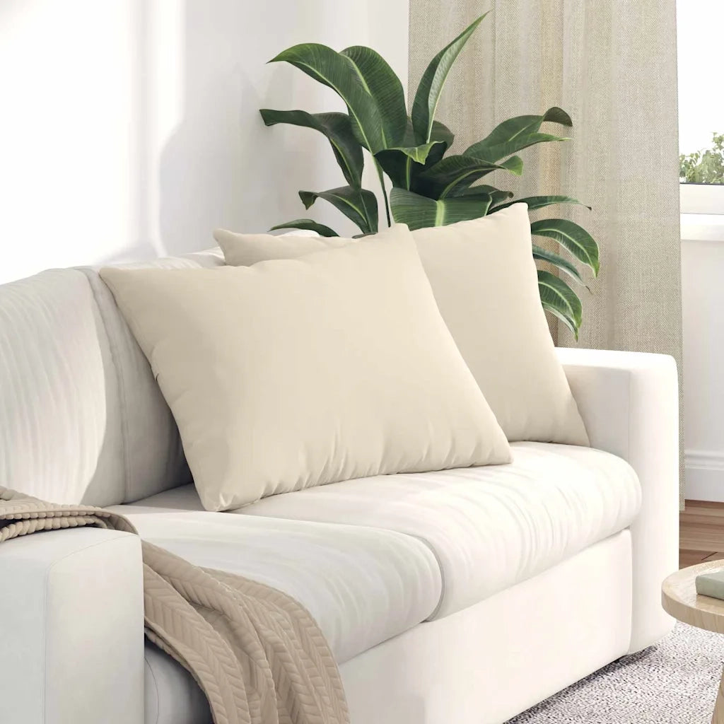 Cuscini da Divano 2 pcs Beige 70 x 50 cm Tessuto 42013773
