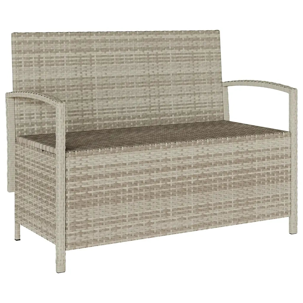 Panca Portaoggetti da Giardino con Cuscino in Polyrattan 4104216