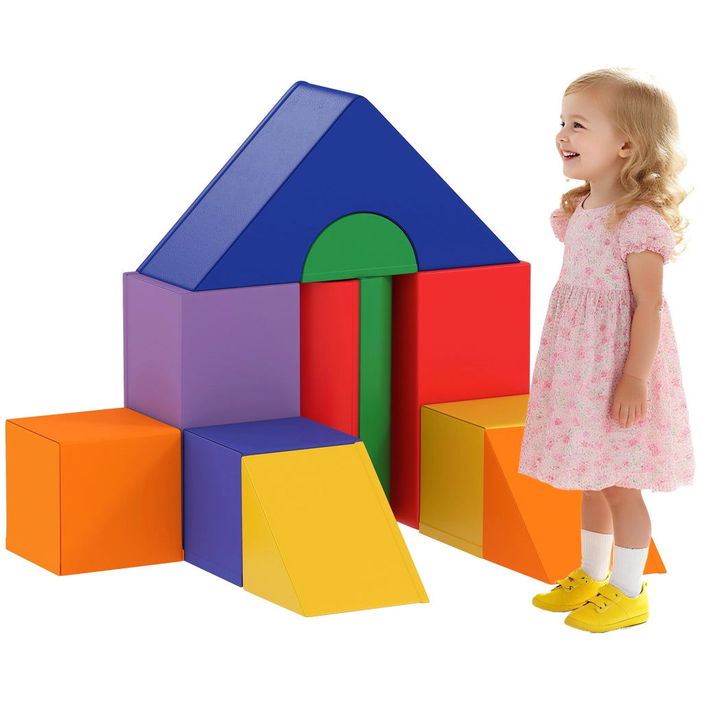 Set di Costruzioni Morbide per Bambini da 1-3 Anni con 11 Forme. in PU e EPE. Colori Vari