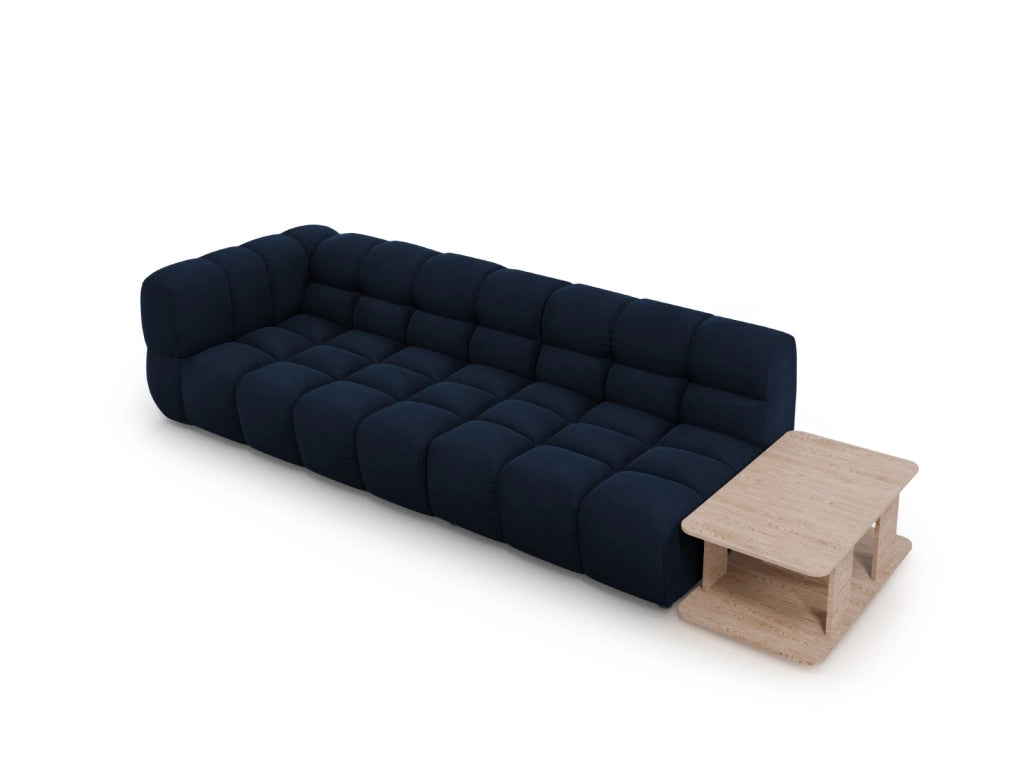 Cosmopolitan Design - Divano modulare destro "Sky" 4 posti in velluto blu reale 