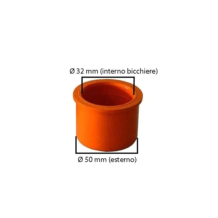 Aumento interno concentrico in pvc : Diametro - 32x50