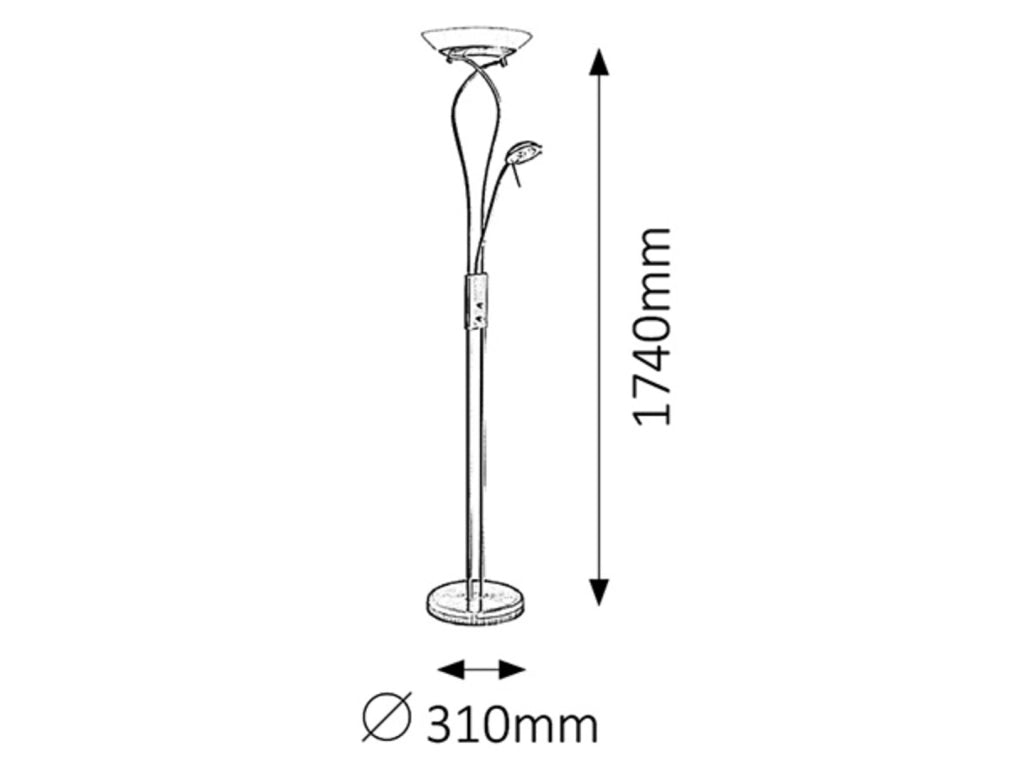 Lampada da terra Rabalux Gamma 4078 dimmer lettura