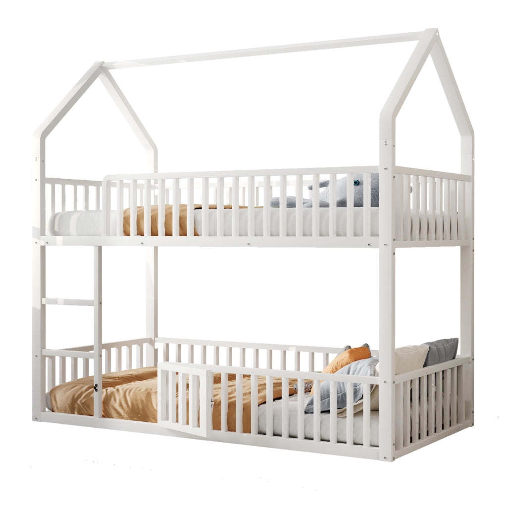 Letto a castello funzione casa metallo 90x200 cm