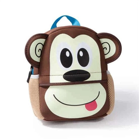 Borsa per bambini, disegno orso, 1-3 anni, 21 x 26 x 8 cm, marrone
