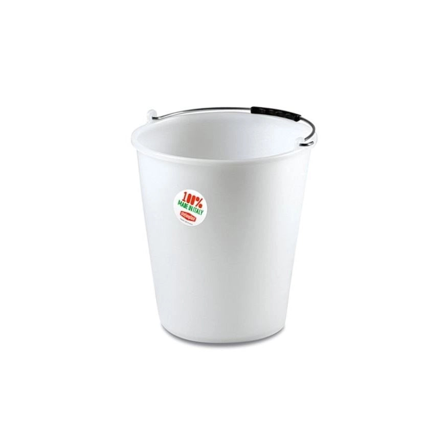 Secchio Senza Becco in Plastica Bianco 18 Litri