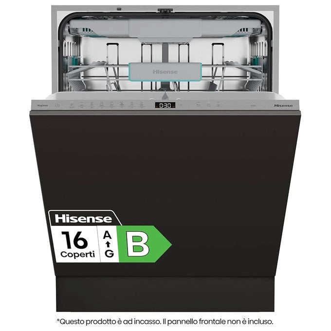 Hisense, Lavastoviglie Incasso, 16 Coperti, HV16BEX1, Silenziosa, 8 Programmi
