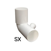 CURVA WC ALTA D. 110 IN PP CON 1 ATTACCO- Attacco sx D. 40- senza- pezzi 1