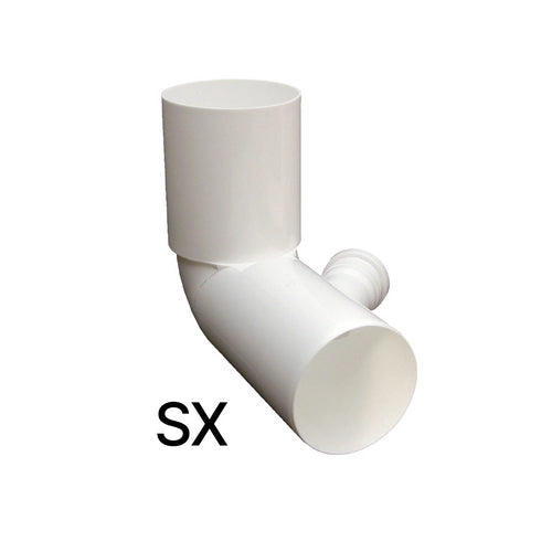 CURVA WC ALTA D. 110 IN PP CON 1 ATTACCO- Attacco sx D. 40- senza- pezzi 1