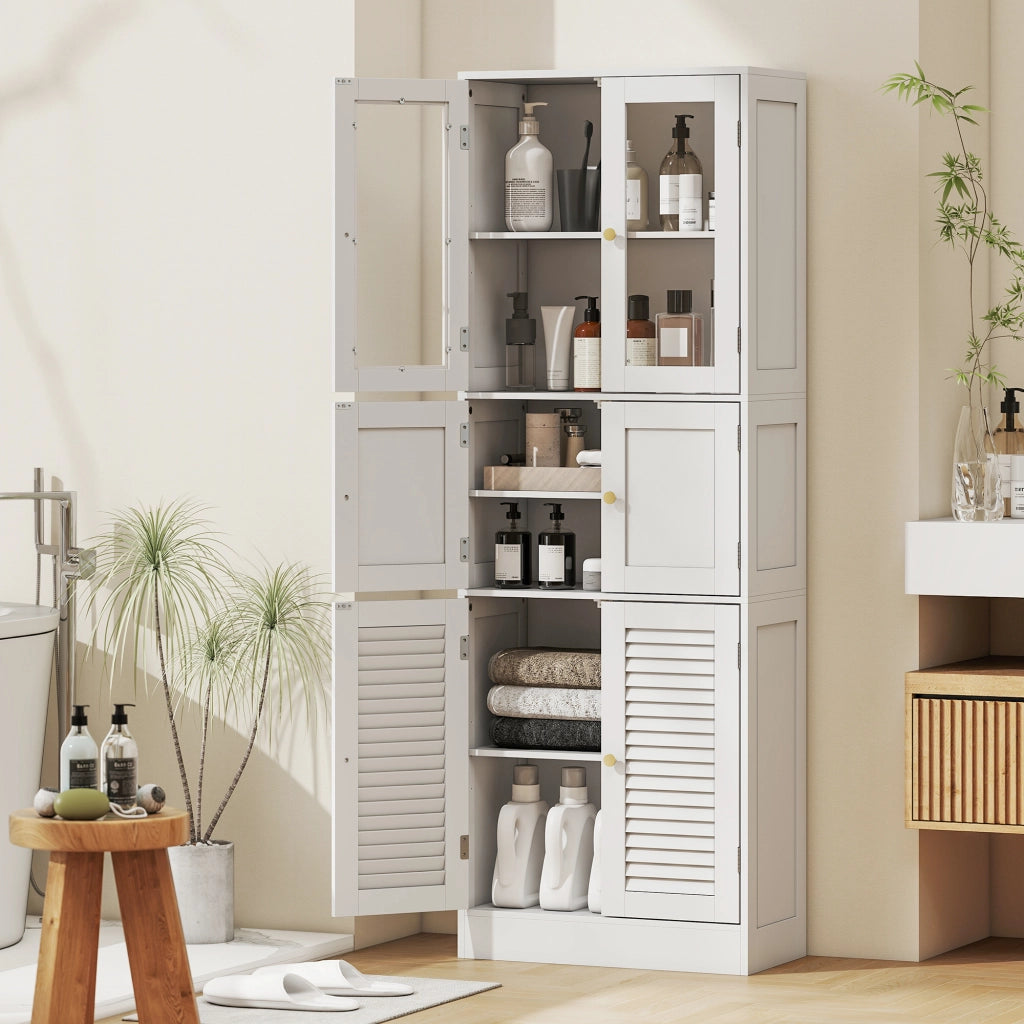 Mobile da bagno alto con 6 ante ¨C Minimal ¨C Bianco