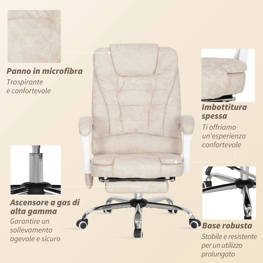 Sedia Massaggiante in Tessuto ¨C Minimal ¨C Crema