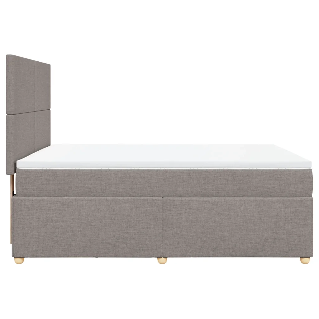 Giroletto a Molle con Materasso Tortora 160x200 cm in Tessuto 3291328