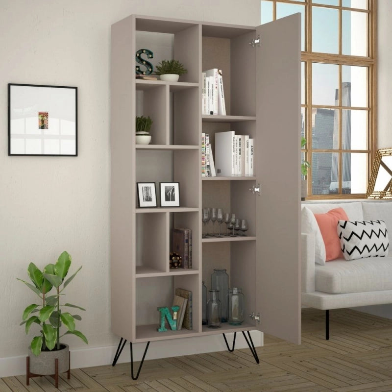 Libreria Jedda tortora con anta 80,6x191