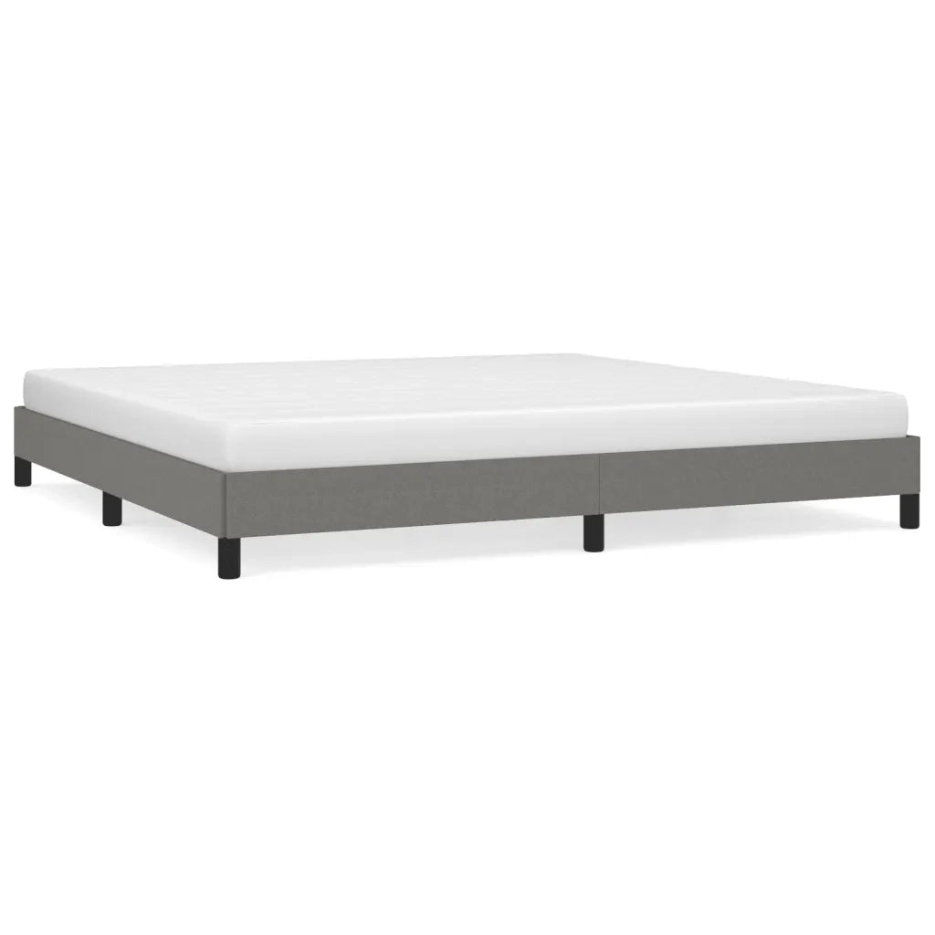 Letto matrimoniale | Letto per adulti | Giroletto senza Materasso Grigio Scuro 200x200 cm Tessuto